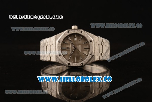 Audemars Piguet Royal Oak Clone Calibre AP 3120 Automatic Full Steel with Grey Dial and Stick Markers (EF) - Click Image to Close